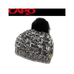 CAPO Čepice Knitted Cap w. realhair - pompon - 1