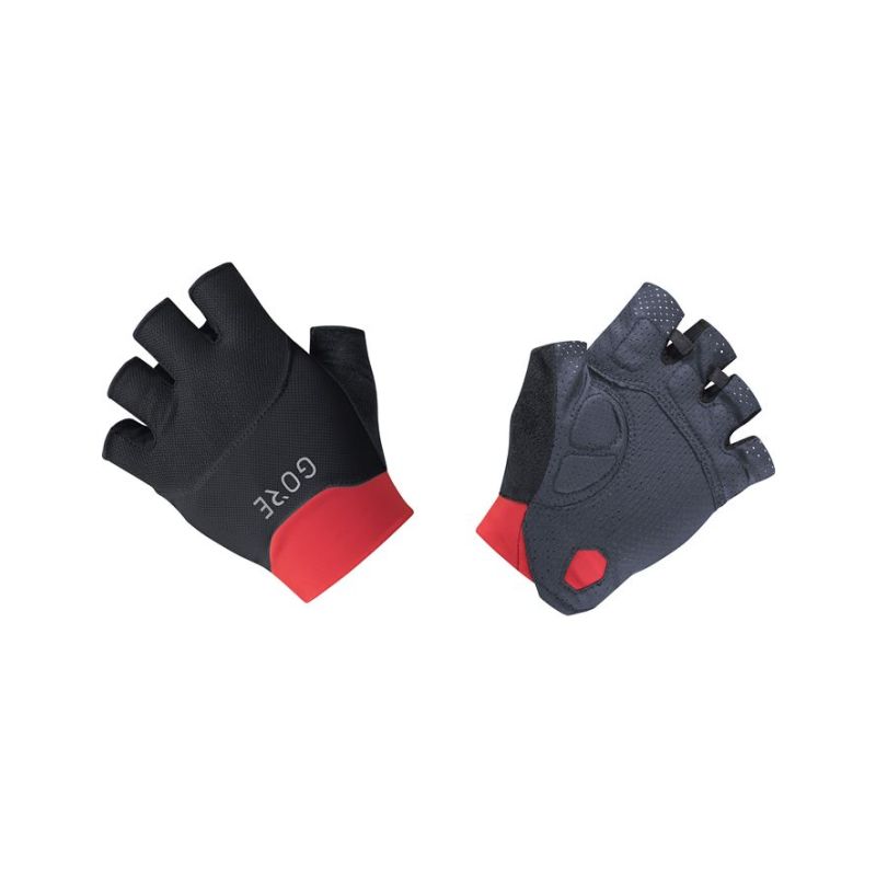 GORE C5 Short Finger Vent Gloves-black/hibiscus pink-6 - 1