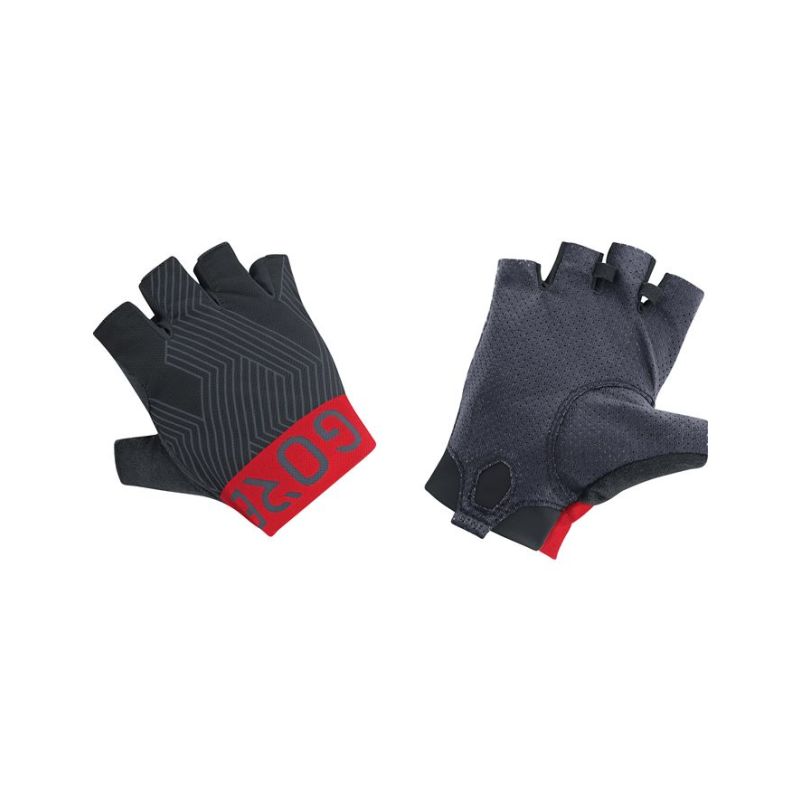 GORE C7 Short Finger Pro Gloves-black/red-7 - 1